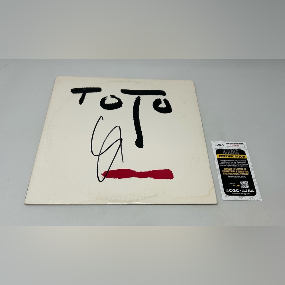 Steve Lukather signed Toto Turn Back Album JSA COA